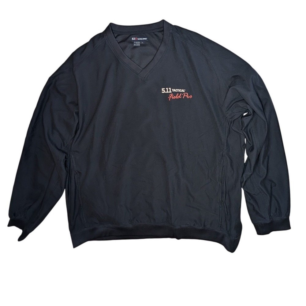 5.11 Tactical Series Mens V Neck Long Sleeve Field Pro Pullover Jacket XL Black